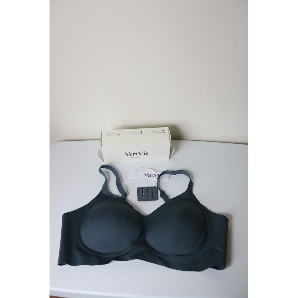New In Box VertVie Womens Seamless Bra Wireless Support Lift Dark Teal Size 2XL